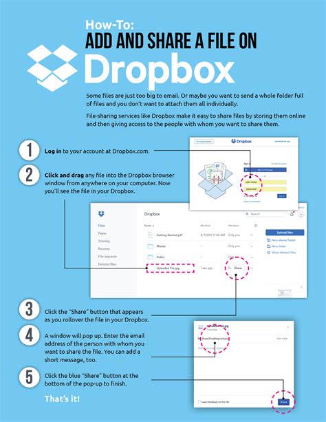how to email dropbox files.